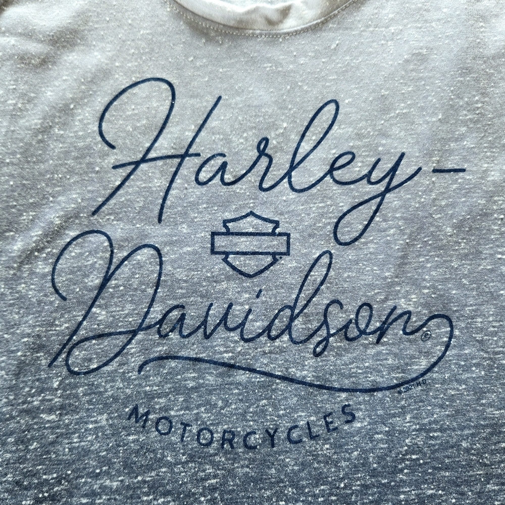 Harley-Davidson "Pretty Gradient Tank Top" Heathered Blue Ombre | Women's Size S - Picture 4 of 10